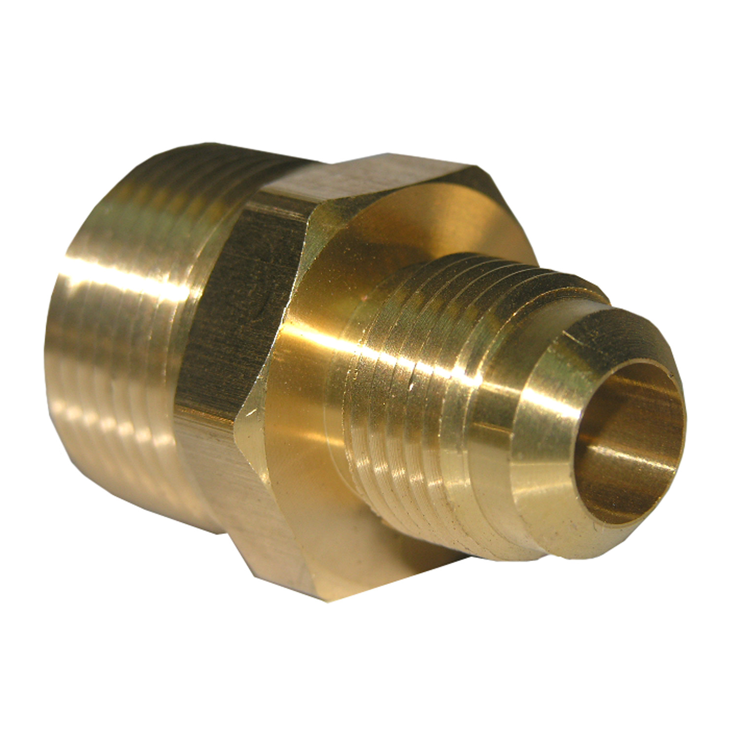 17-4851 Pipe Adapter, 1/2 x 3/4 in, Male Flare x MPT, Brass, 700 psi Pressure