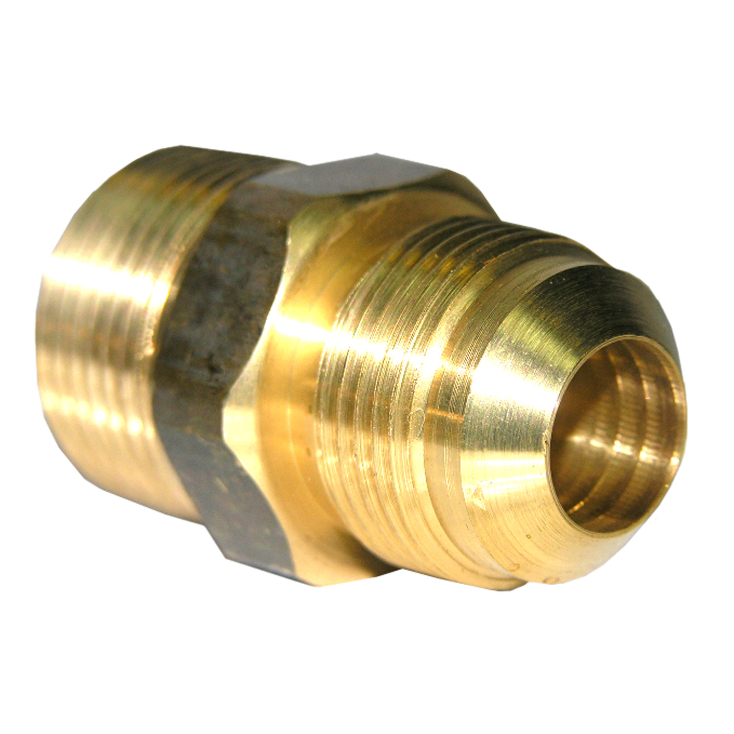 17-4879 Pipe Adapter, 15/16 x 3/4 in, Male Flare x MPT, Brass, 100 psi Pressure