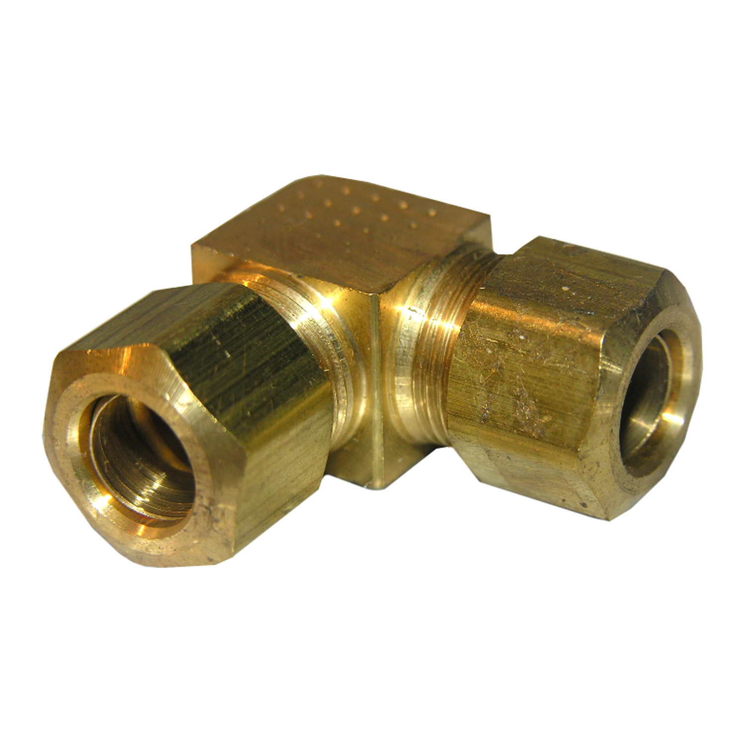 17-6531 Pipe Elbow, 3/8 in, Compression, 90 deg Angle, Brass, 150 psi Pressure