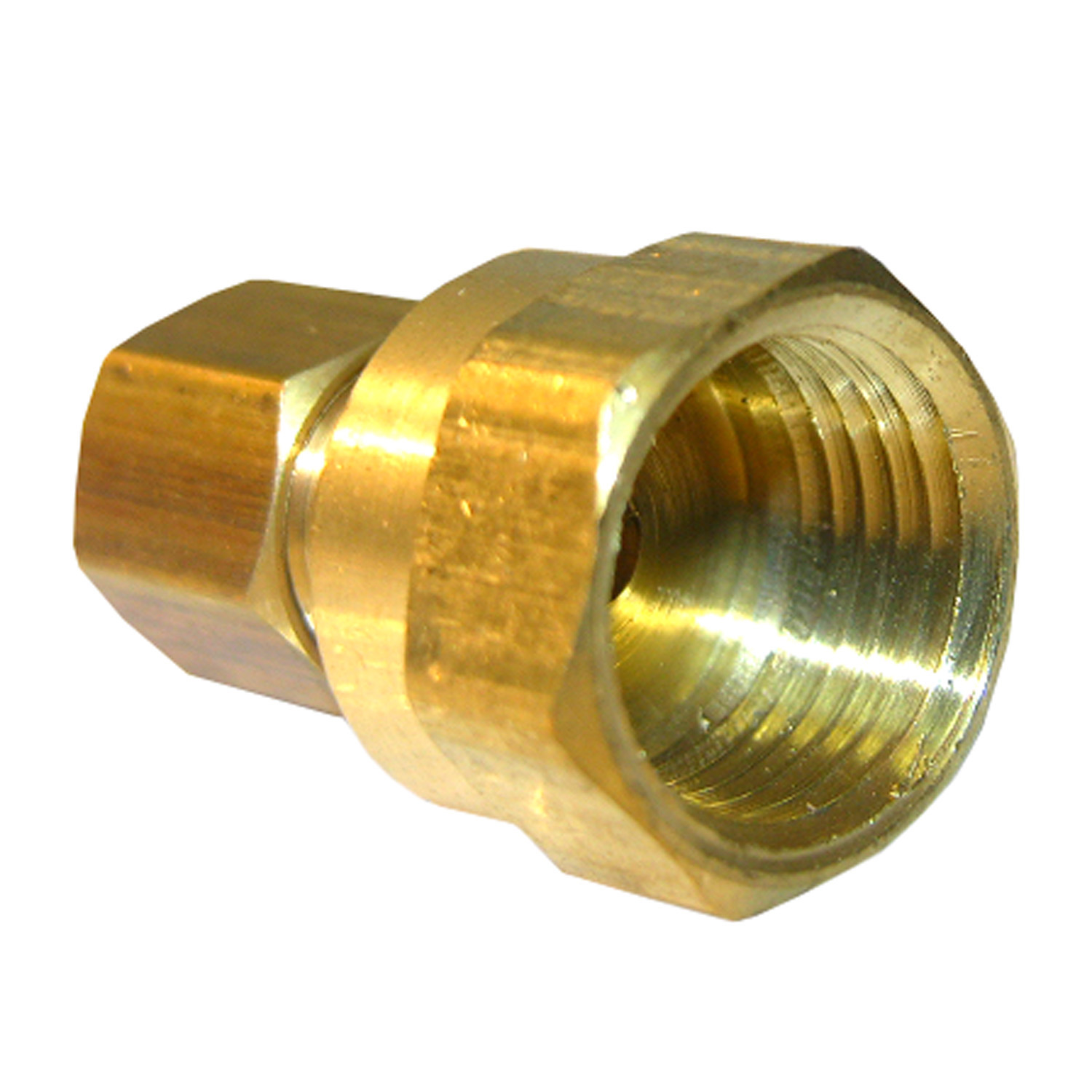 17-6615 Pipe Adapter, 1/4 x 3/8 in, Compression x FPT, Brass, 150 psi Pressure