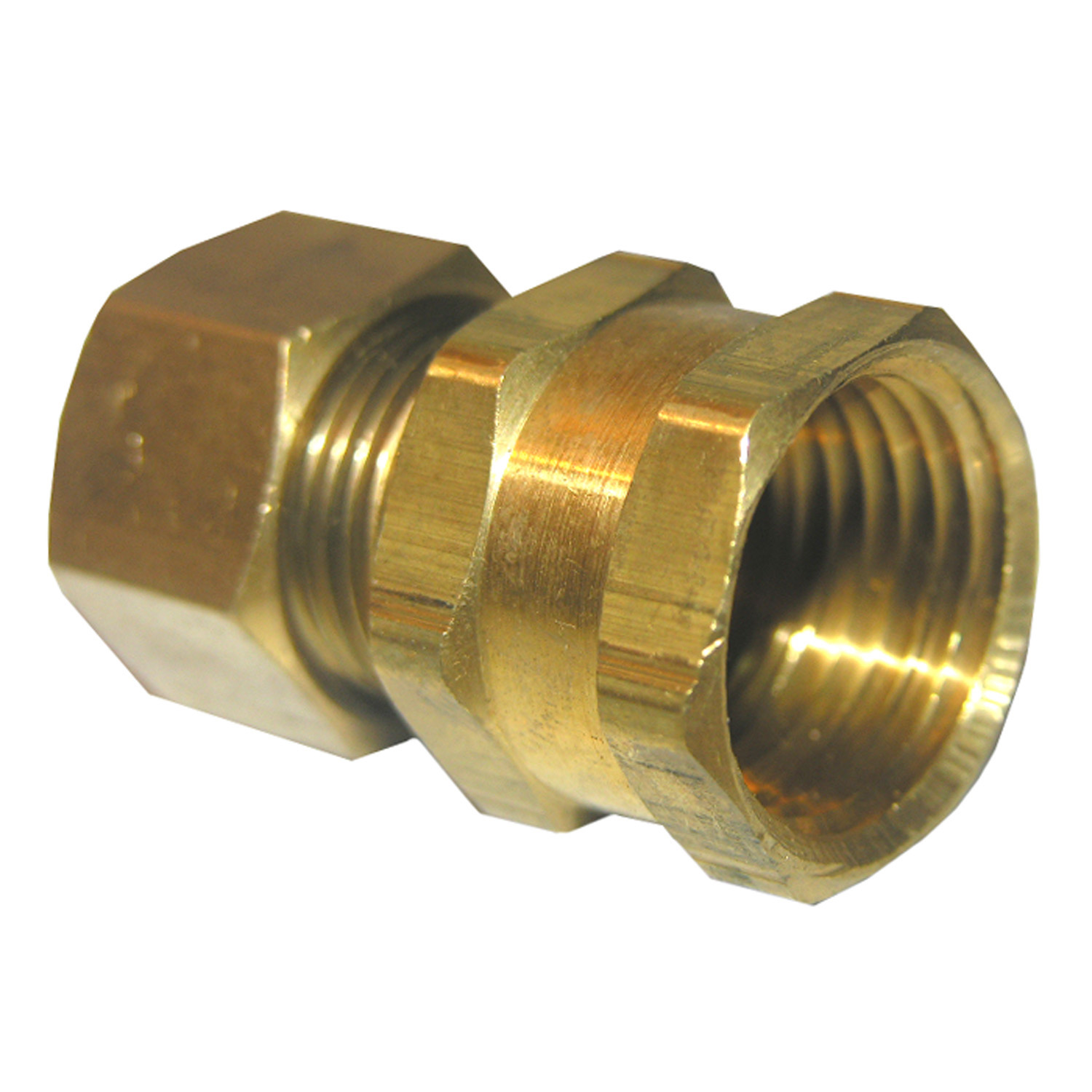17-6651 Pipe Adapter, 1/2 in, Compression x FPT, Brass, 200 psi Pressure
