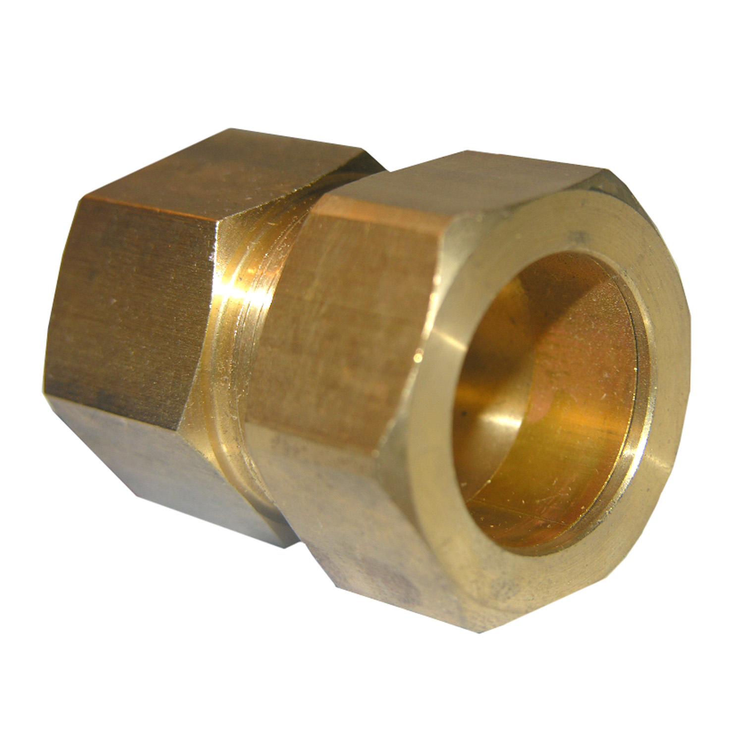 17-6671 Pipe Adapter, 7/8 x 3/4 in, Compression x FPT, Brass, 200 psi Pressure