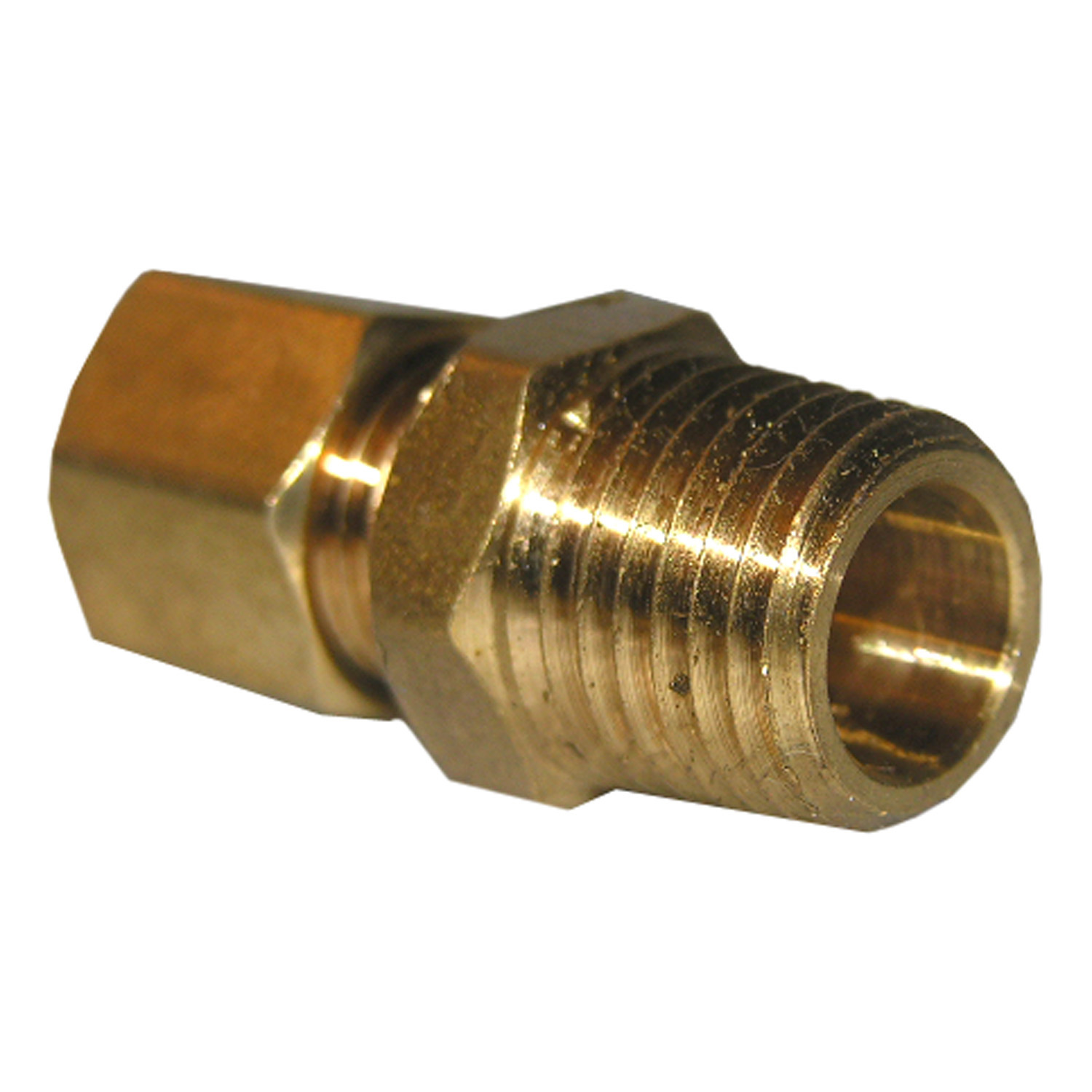17-6807 Pipe Adapter, 3/16 x 1/8 in, Compression x MPT, Brass, 150 psi Pressure