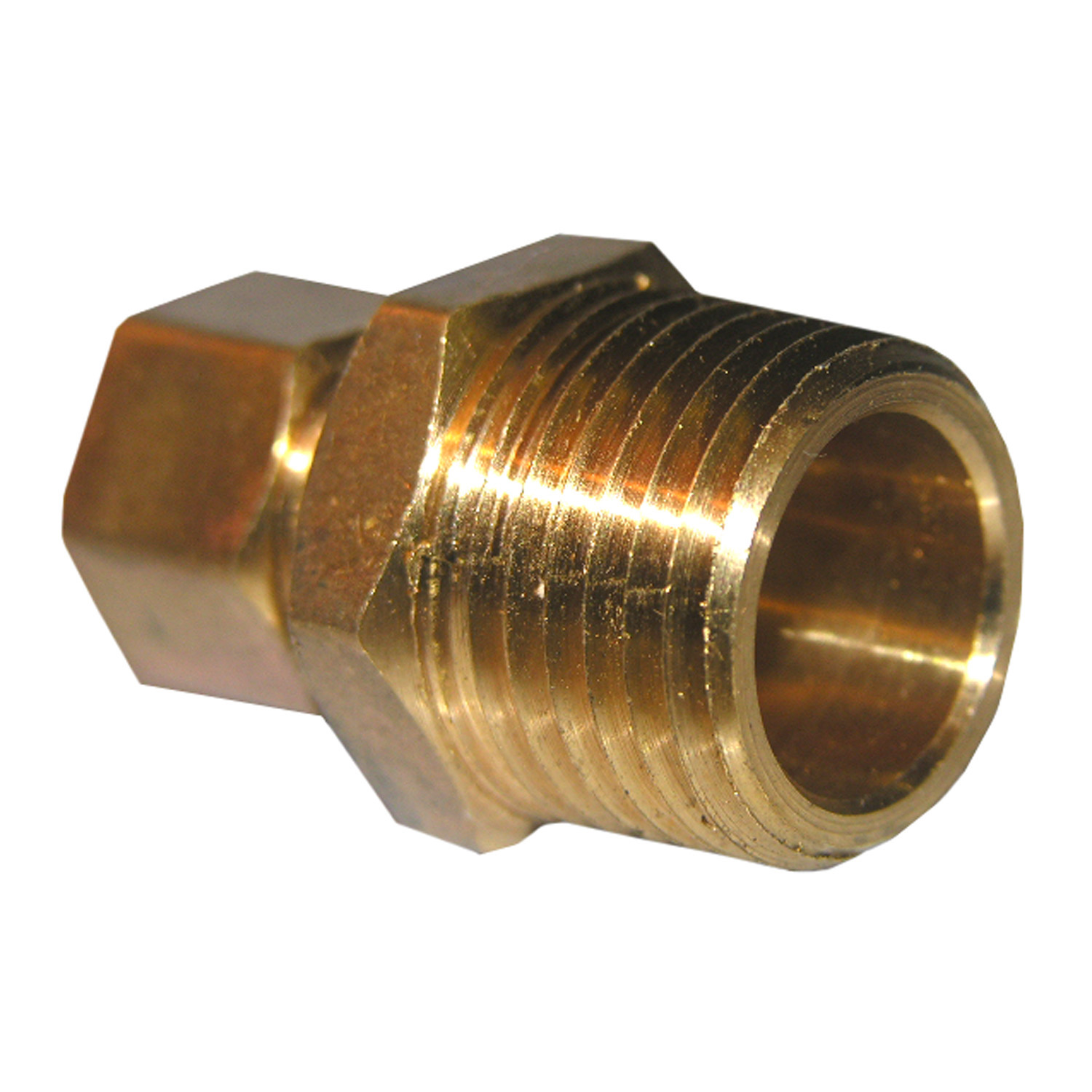 17-6835 Pipe Adapter, 3/8 in, Compression x MPT, Brass, 150 psi Pressure