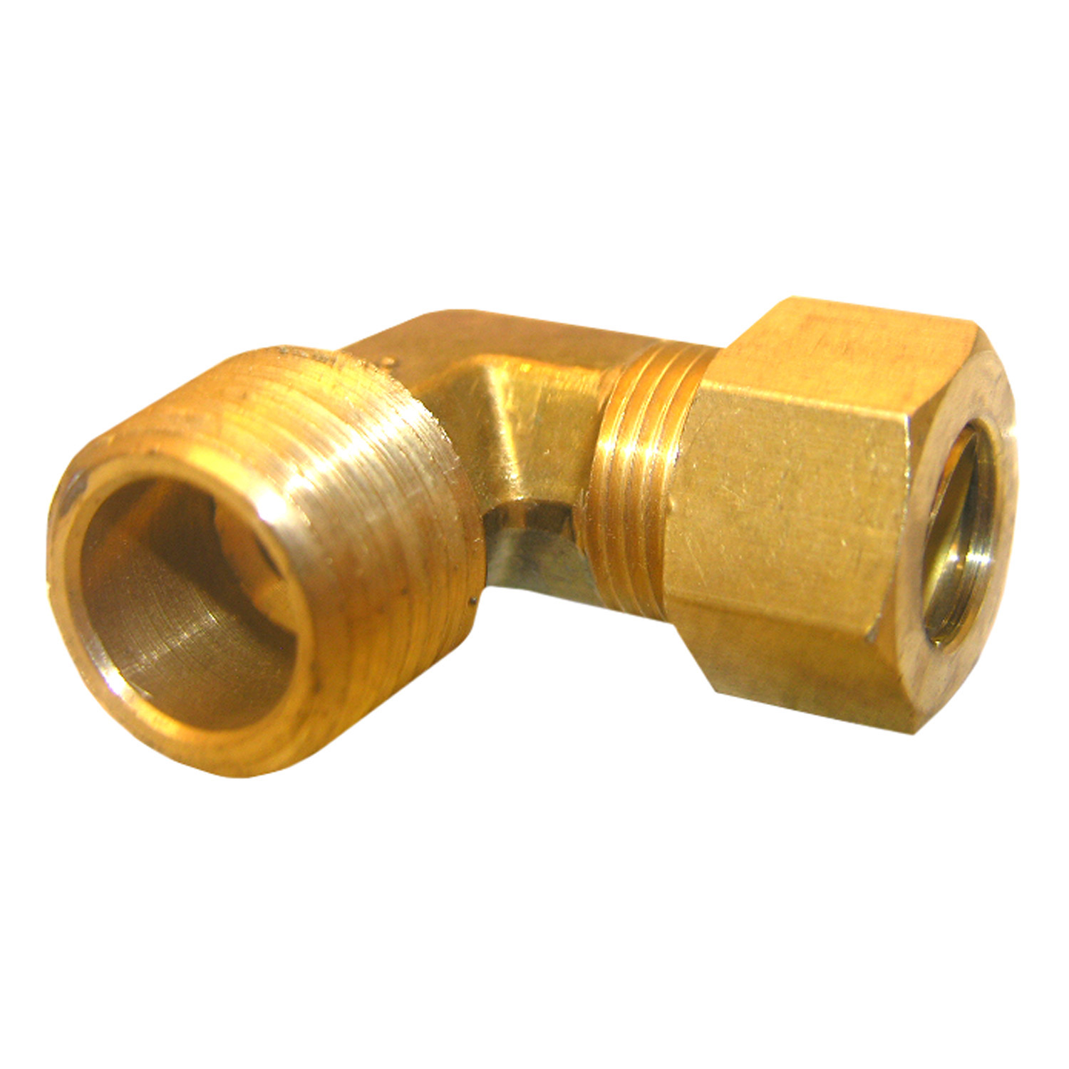 17-6949 Pipe Elbow, 1/2 in, Compression x MIP, 90 deg Angle, Brass, 200 psi Pressure