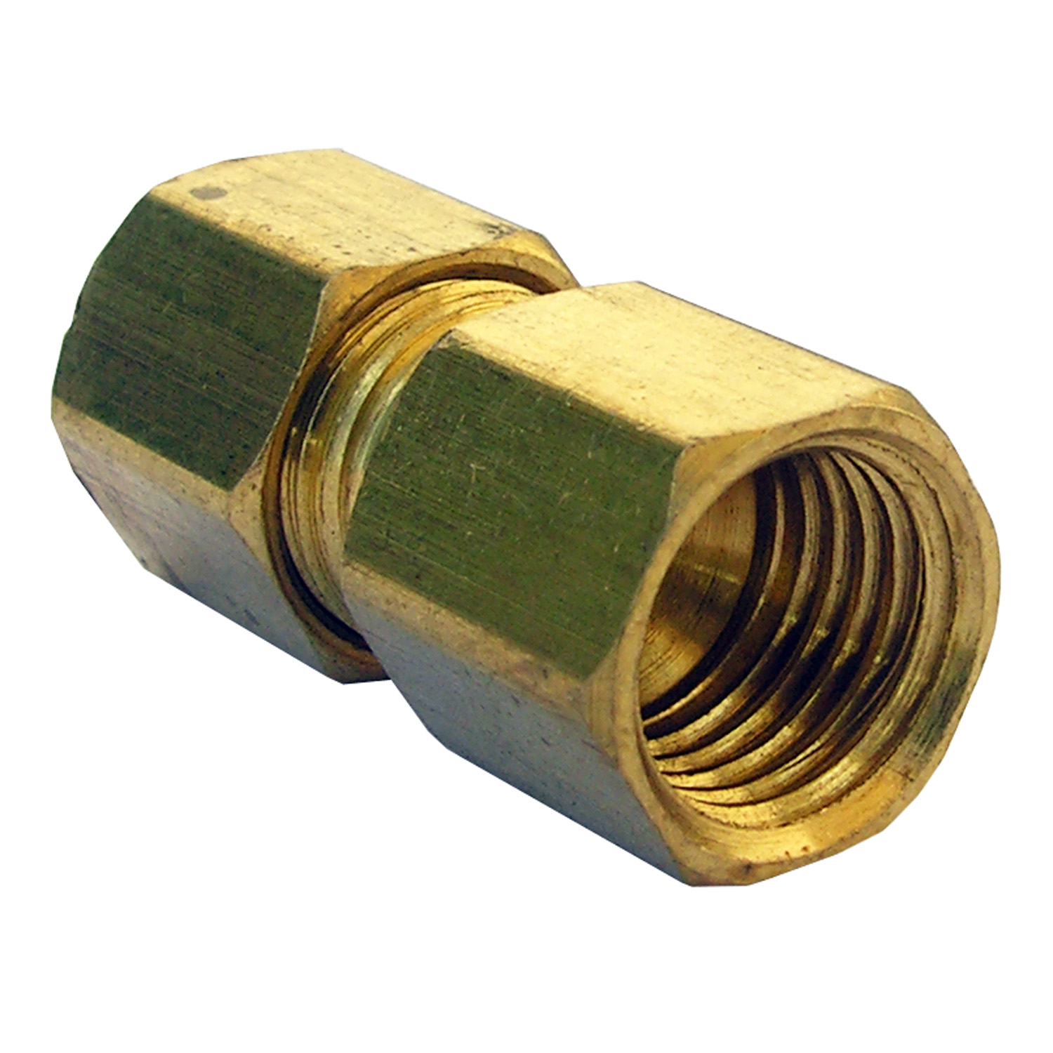 17-6751 Pipe Adapter, 1/4 in, Female Flare x Compression, Brass