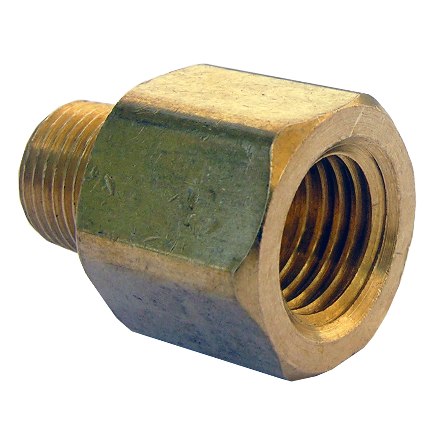 17-6781 Pipe Adapter, 1/4 x 1/8 in, Female Flare x MIP, Brass, 1400 psi Pressure