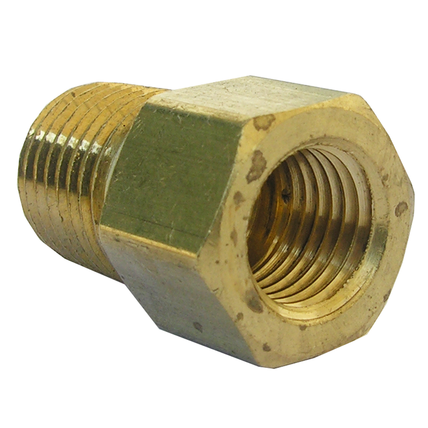 17-6783 Pipe Adapter, 1/4 in, Female Flare x MIP, Brass, 1400 psi Pressure