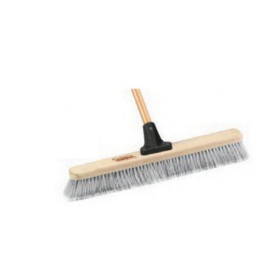1425A Push Broom, 24 in Sweep Face, 2-7/8 in L Trim, Synthetic Fiber Bristle, Wood Handle