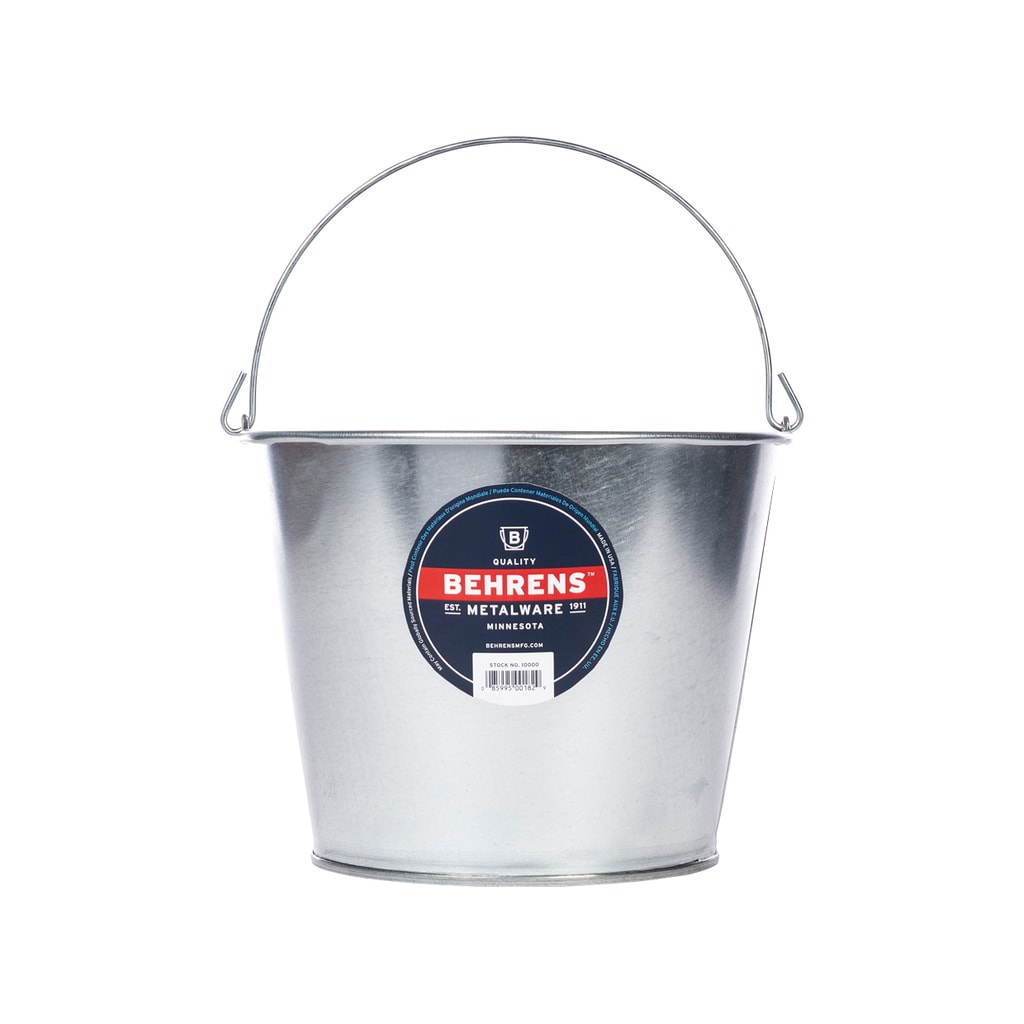 Behrens 1205GS Utility Pail, 5 qt Capacity, Steel, Galvanized