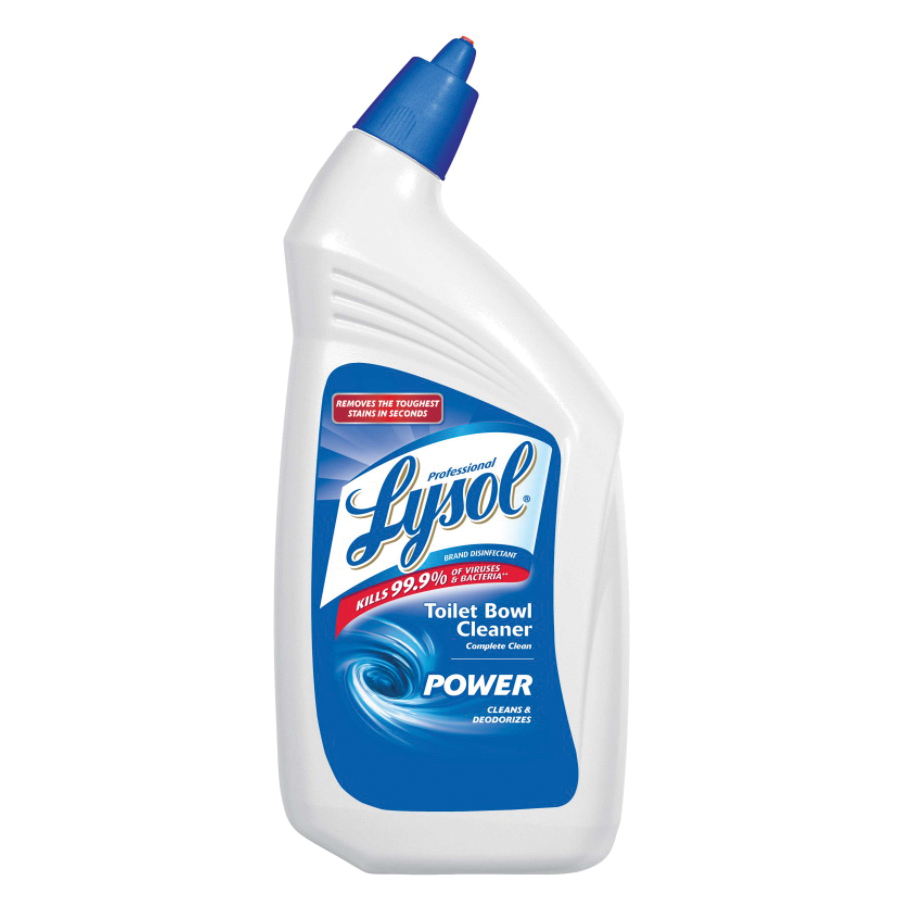 Lysol 20663 Toilet Bowl Cleaner, 32 oz Angle Neck Bottle, Liquid, Wintergreen, Dark Blue