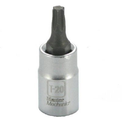 Master Mechanic 264044 Torx Bit Socket, T20 Tip, 1/4 in Drive