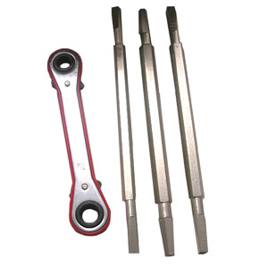 Lasco 13-2111 Seat Wrench Set, 4-Piece, Steel, Black