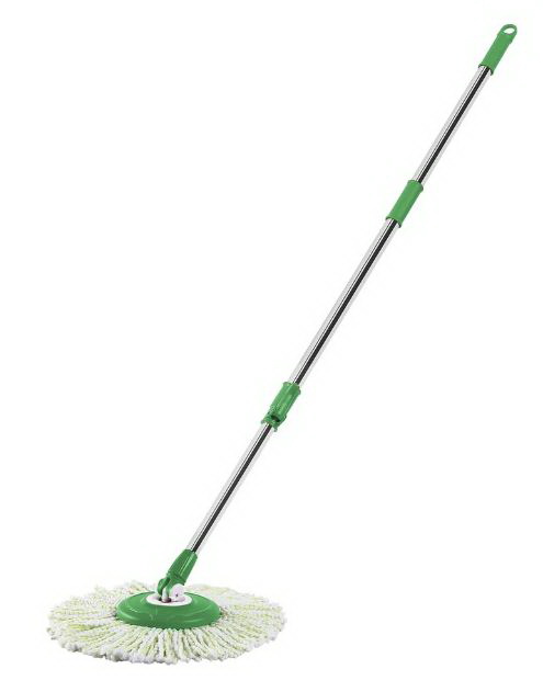 Libman 1163 Spin Mop and Bucket, Stainless Steel/Plastic, Green/White