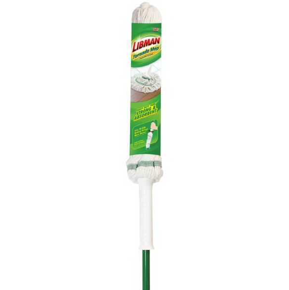 LIBMAN TORNADO 2030 Mop, 55-1/4 in L, Quick-Connect Mop Connection, Cotton/Synthetic Mop Head, Steel Handle - 2