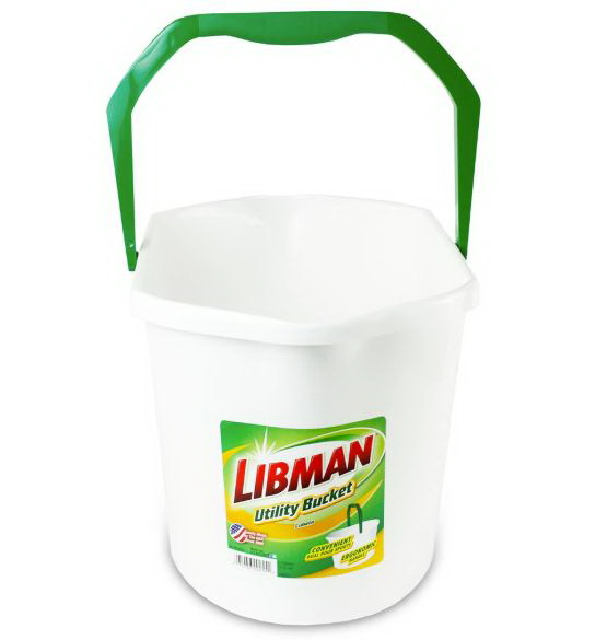 Libman 255 Bucket, 3.5 gal, Polypropylene, White - 2