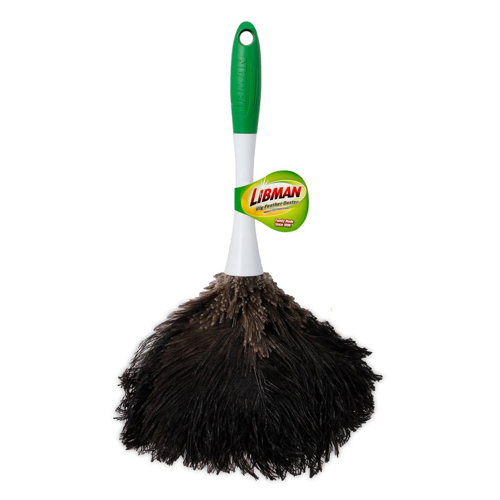 Libman 239 Big Feather Duster, Ostrich Feather Head, Brown