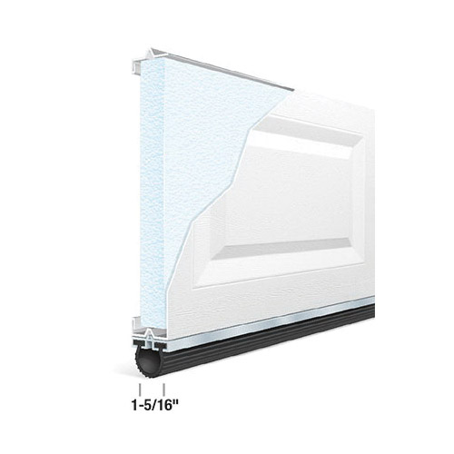 Garage Door, Holmes Garage Door Company, Silver, 16 ft W Door, Polystyrene/Steel Door - 1