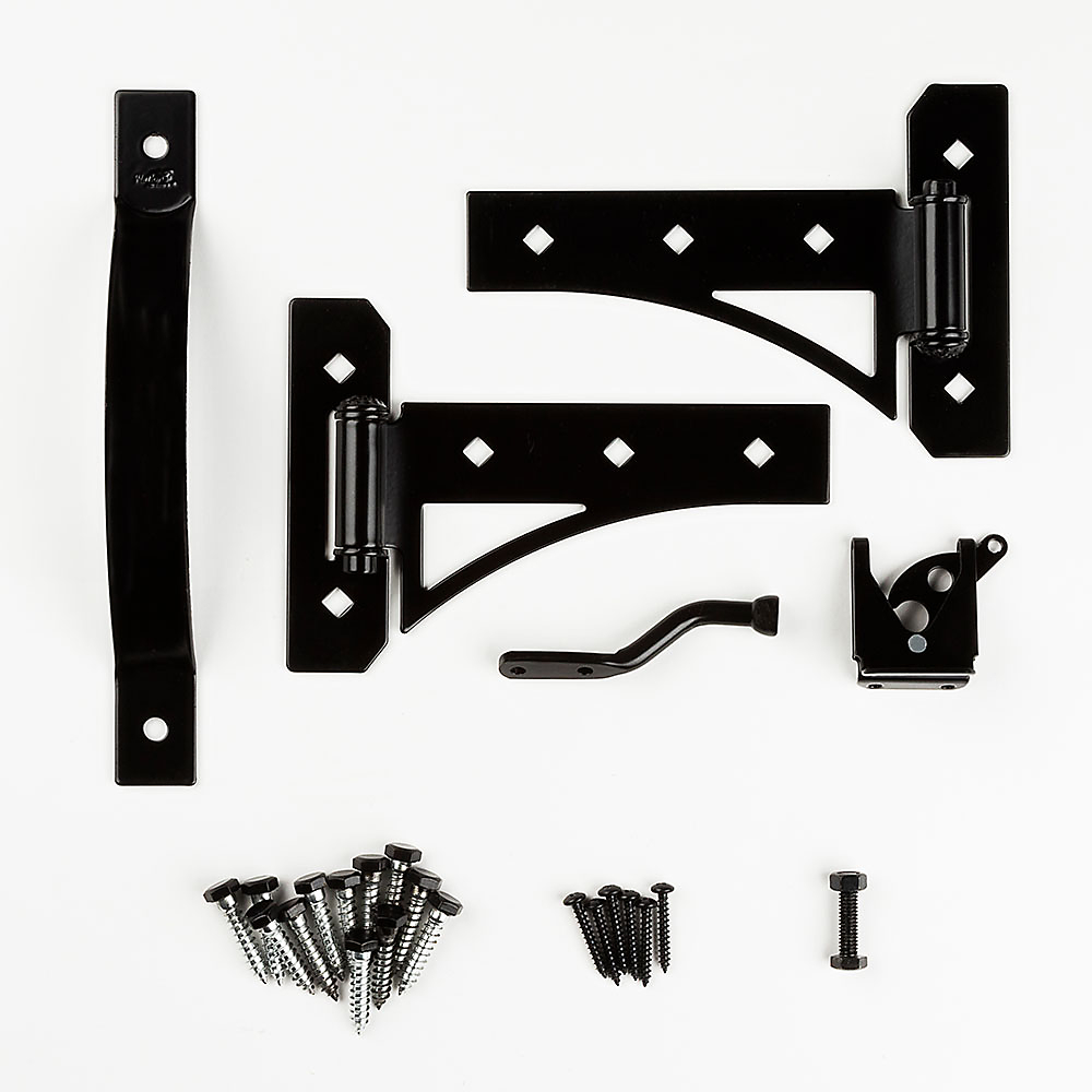 National Hardware N109-314 Cottage Gate Suite Kit, Black, 1-Piece - 2