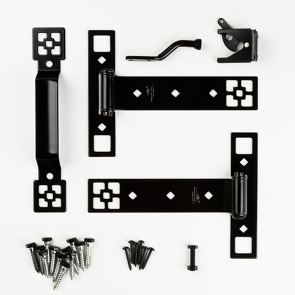 National Hardware N109-316 Craftsman Gate Suite Kit, Black, 1-Piece - 2