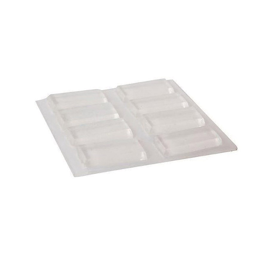 9963 Bumper Pad, 1/2 x 1 in, Rectangular, Vinyl, Clear