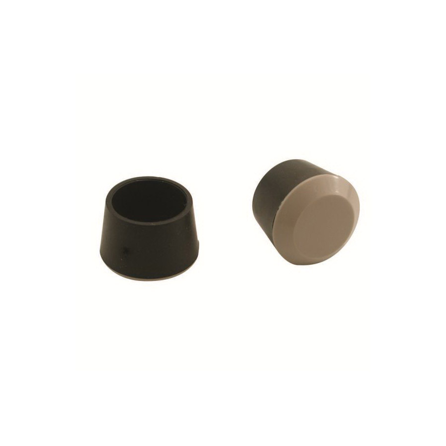 9219 Chair Tip, Round, Rubber, Black, 1 in Dia, 1 in H