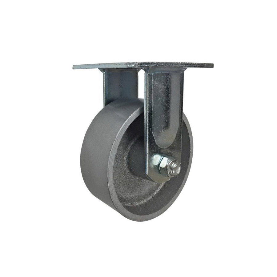 Rigid Caster, Shepherd Hardware, 5 in Dia Wheel, 2 in W Wheel, Cast Iron Wheel, Gray/Silver, 800 lb - 2