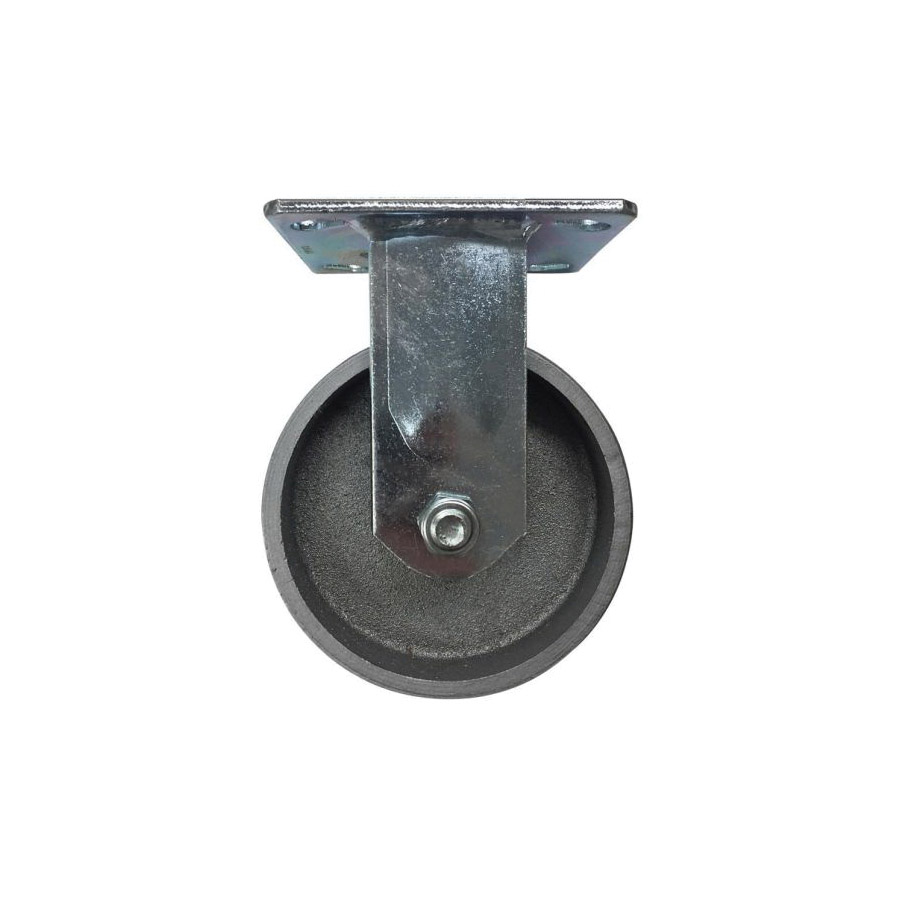 Rigid Caster, Shepherd Hardware, 5 in Dia Wheel, 2 in W Wheel, Cast Iron Wheel, Gray/Silver, 800 lb - 3
