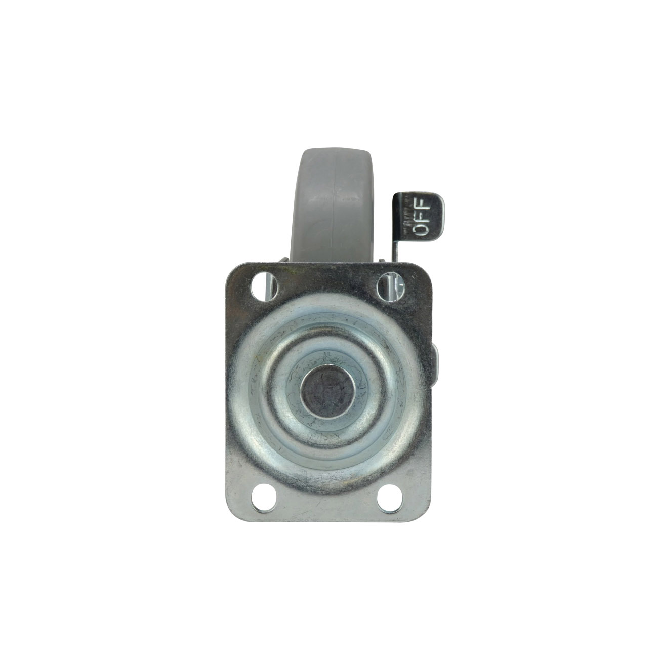 Swivel Caster with Brake, Shepherd Hardware, 5 in Dia Wheel, Thermoplastic Rubber Wheel, Black/Gray, 350 lb - 3