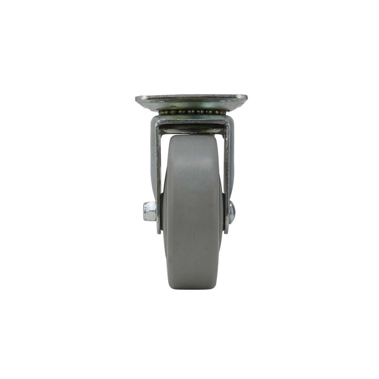 Swivel Caster, Shepherd Hardware, 4 in Dia Wheel, Thermoplastic Rubber Wheel, Black/Gray, 250 lb - 3