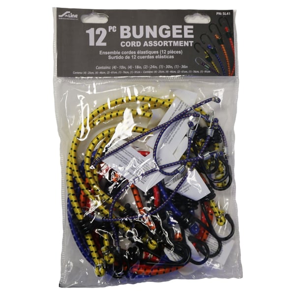 Bungee Cord, Ancra, Assorted sizes, Hook End, 12 pk - 2