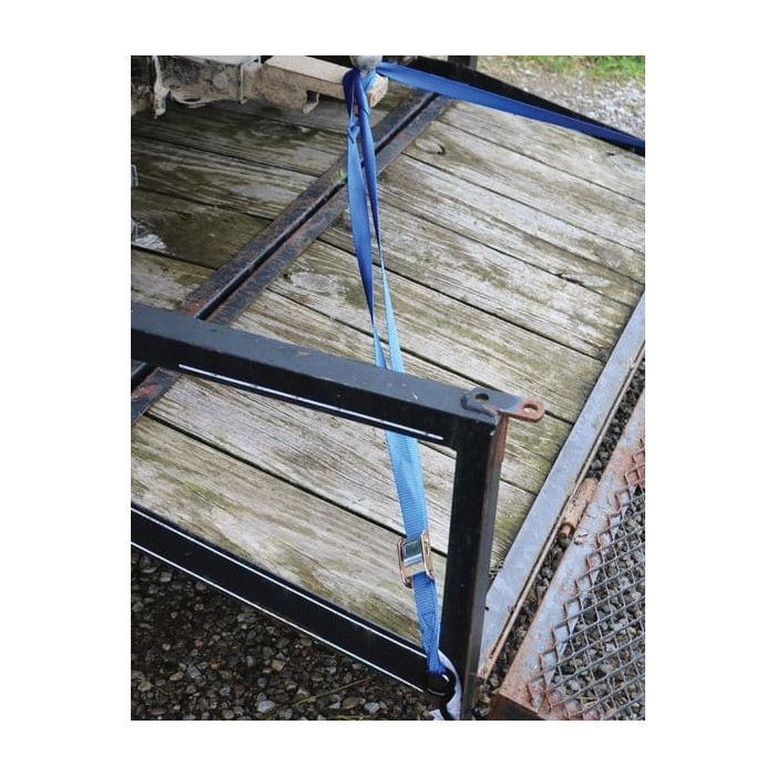 Buckle Tie-Down, Ancra, 1 in W, 10 ft L, Polyester, Blue, 400 lb Working Load, S-Hook End - 3