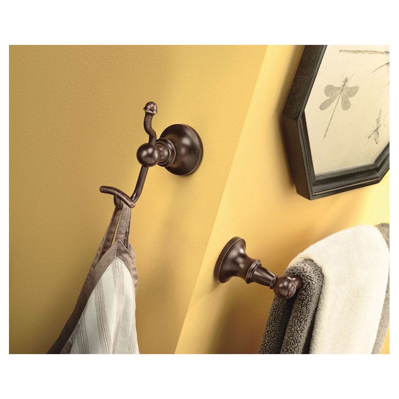 Vale Robe Hook, Moen, 2-Hook, Oil-Rubbed Bronze - 2