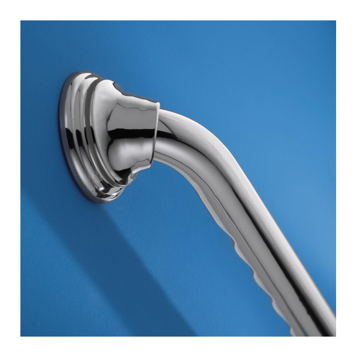 Bath Safety Designer Grab Bar, Moen, 16 in L , Chrome - 2