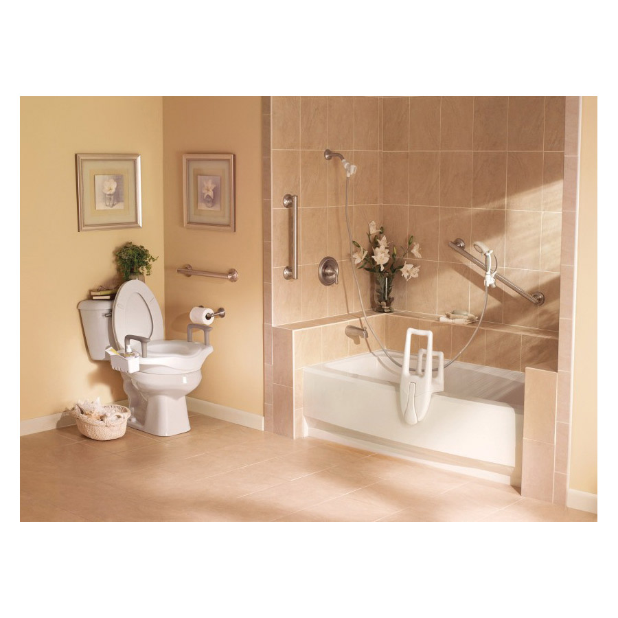 Moen Home Care Series LR8716D1GBN Designer Grab Bar, 16 in L Bar, Stainless Steel, Brushed Nickel, Screw Mounting