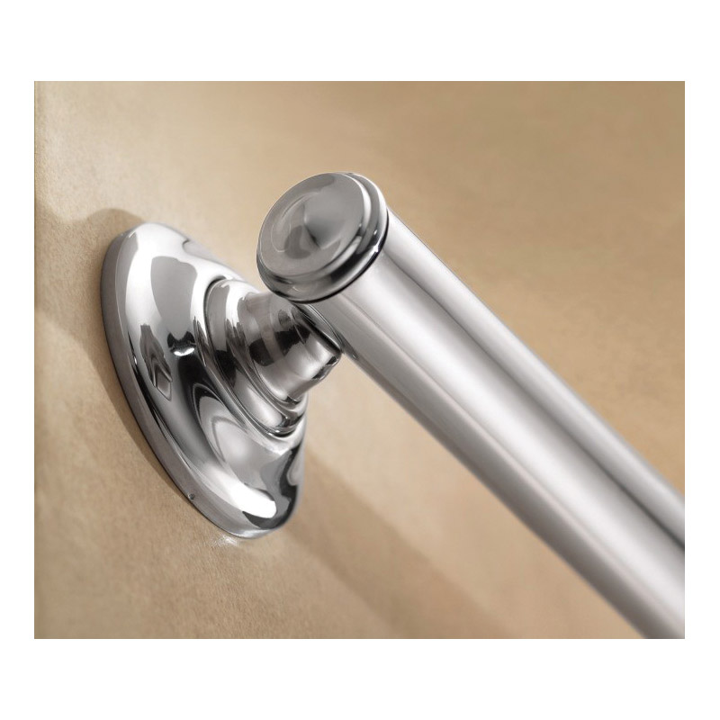 Moen Home Care Series LR8716D1GCH Designer Grab Bar, 16 in L Bar, Stainless Steel, Chrome, Screw Mounting