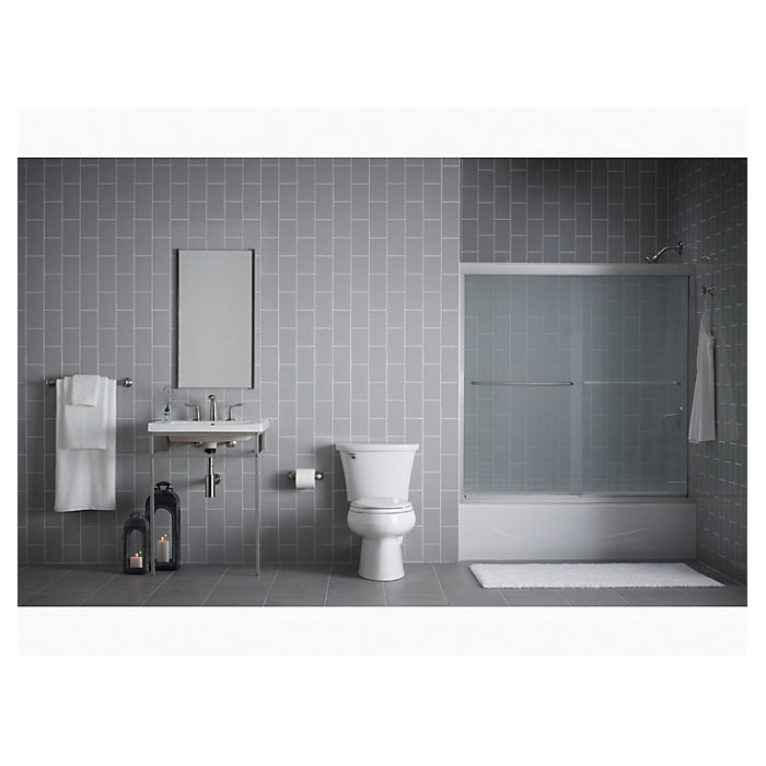 Villager Bathtub, Kohler, 60 in L, Alcove Installation, White, Right Hand Drain - 3