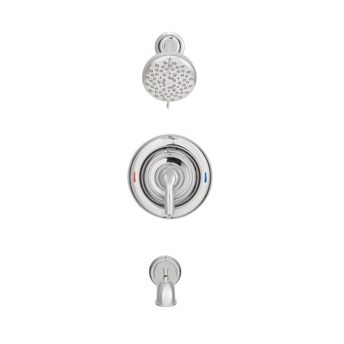 Hilliard Tub and Shower Faucet, Moen, 5 Spray Settings, 1-Handle, Chrome - 3