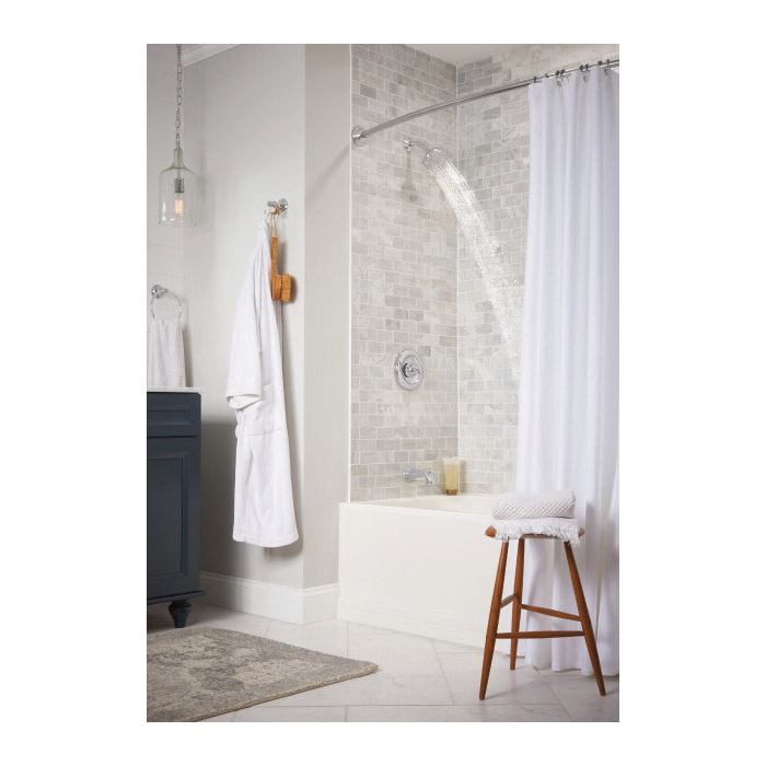 Hilliard Tub and Shower Faucet, Moen, 5 Spray Settings, 1-Handle, Chrome - 5