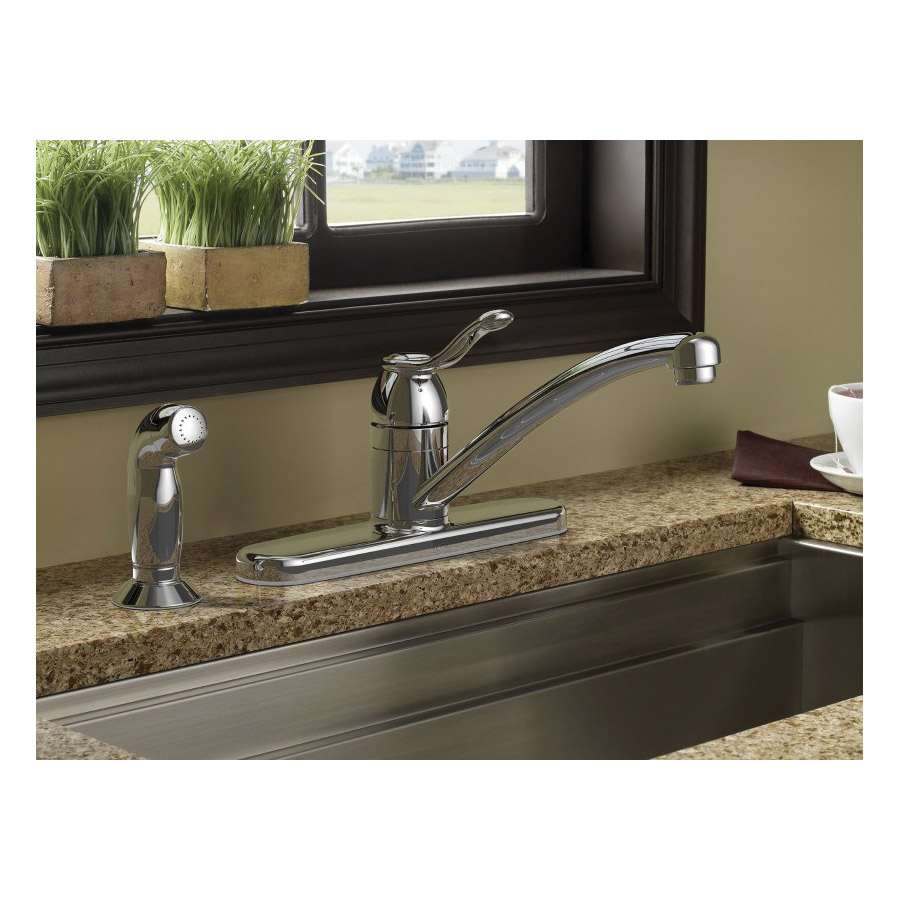 Adler Kitchen Faucet, Moen, 1-Handle, Chrome, Includes Sprayer - 2