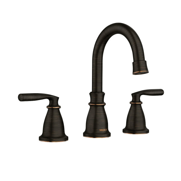 Hilliard Bath Faucet, Moen, 2-Handle, Widespread, Mediterranean Bronze - 1