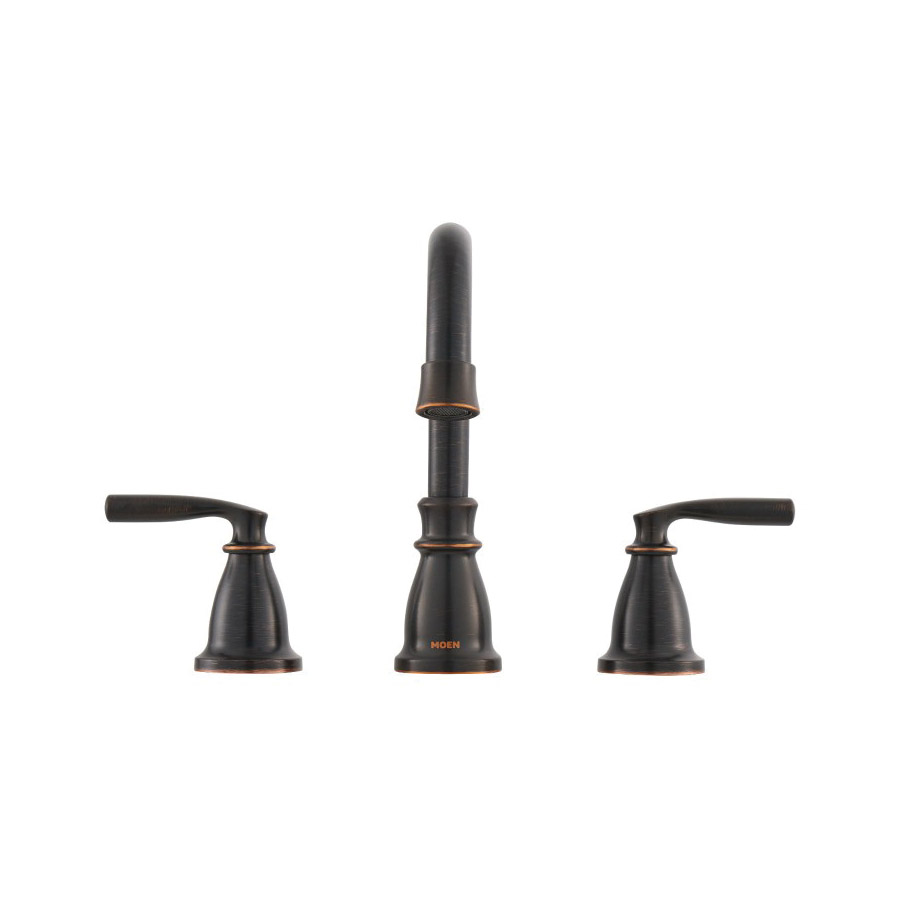 Hilliard Bath Faucet, Moen, 2-Handle, Widespread, Mediterranean Bronze - 2