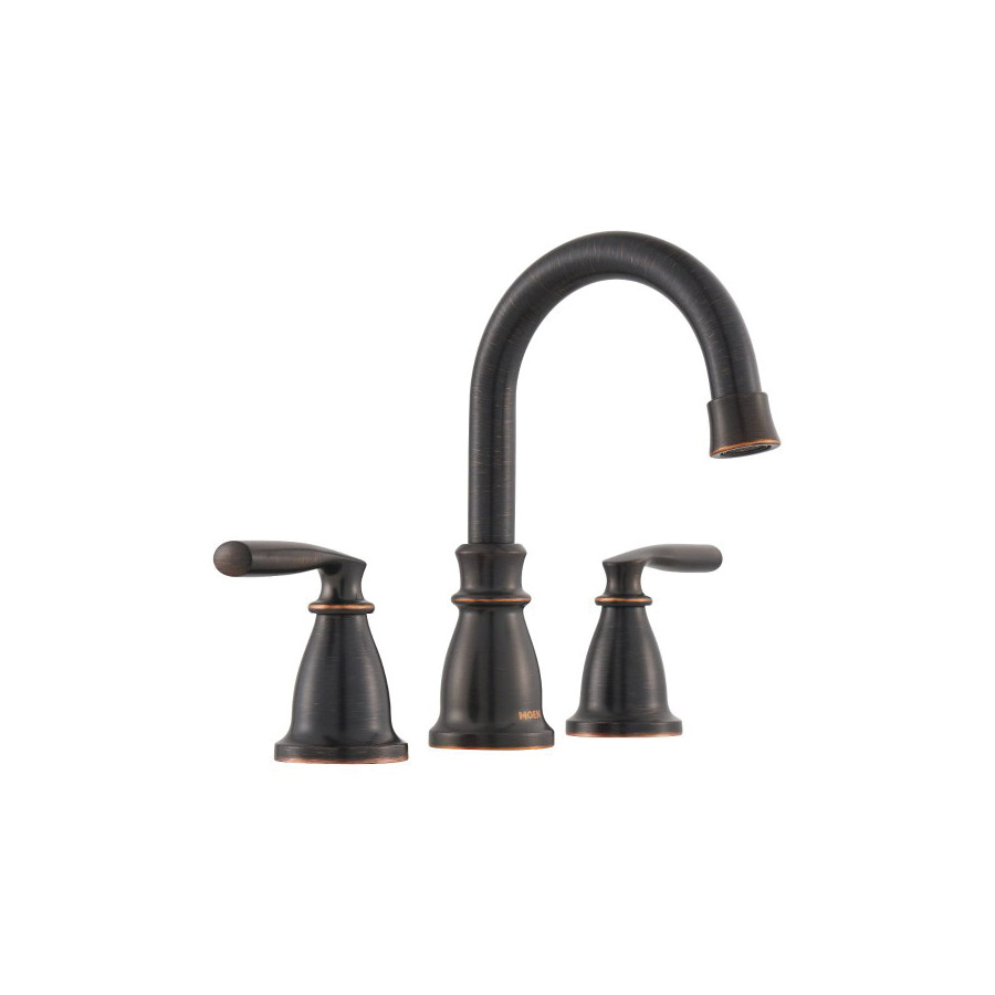Hilliard Bath Faucet, Moen, 2-Handle, Widespread, Mediterranean Bronze - 3