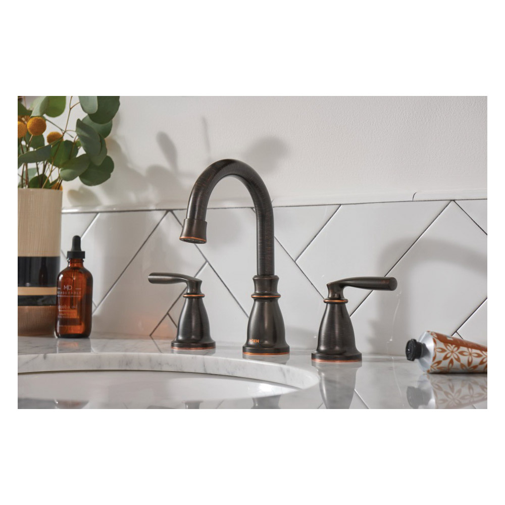 Hilliard Bath Faucet, Moen, 2-Handle, Widespread, Mediterranean Bronze - 5