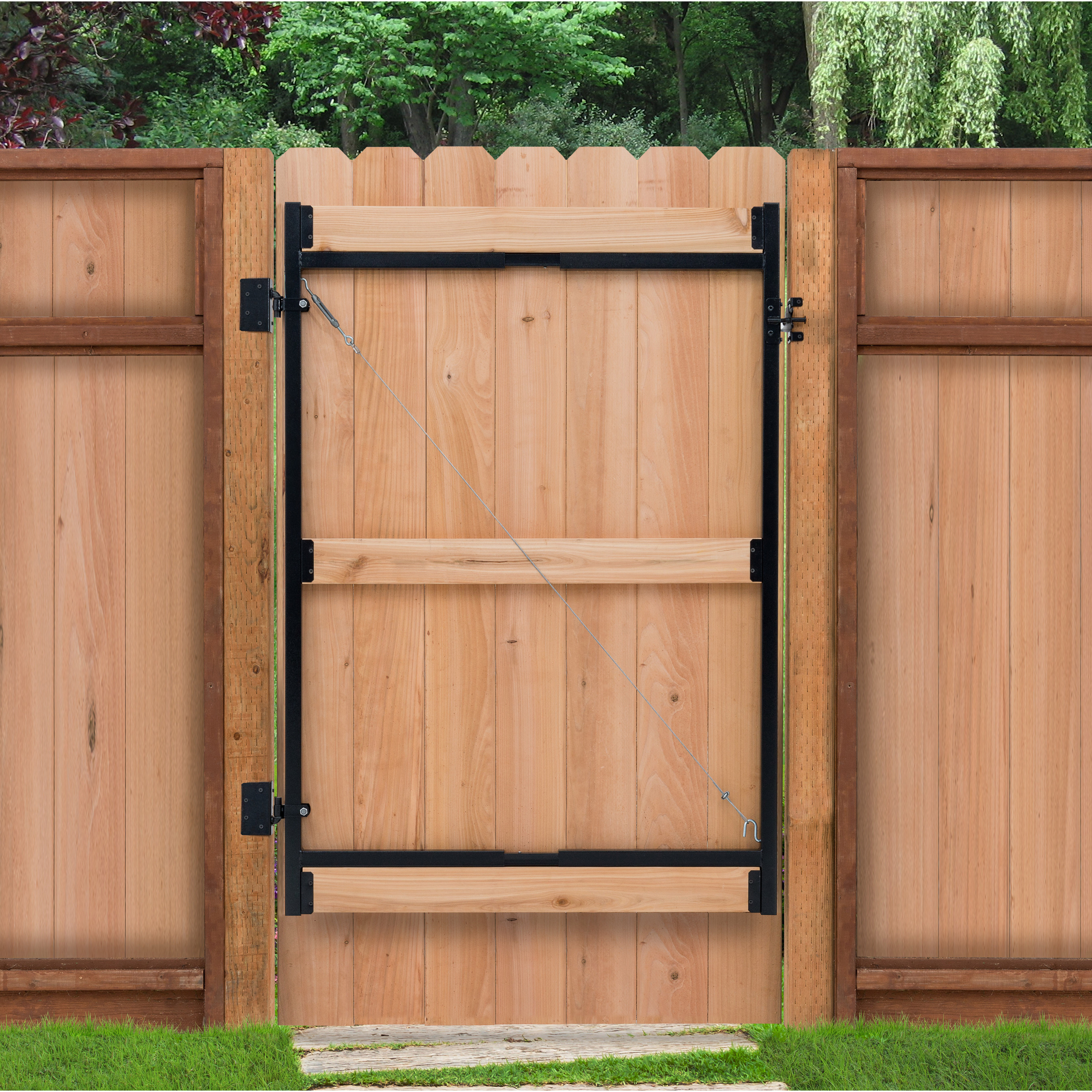 Gate Frame Kit, Adjust-A-Gate, 36 - 60 in W, Powder-Coated Steel - 3