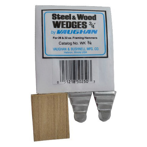 Steel & Wood Wedge Kit, Vaughan, for Framing Hammers - 1