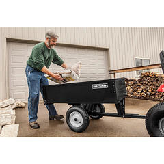 Lawn Tractor Dump Cart, Craftsman, 750 lb Weight, 12 cu ft. - 4