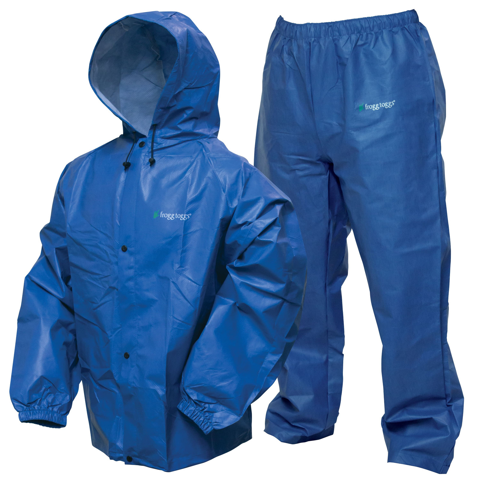 Frogg Toggs PL12140-12X/2X Pro-Lite Rainsuit, XL to 2XL, Royal Blue, Adjustable Collar, Zipper Closure - 1