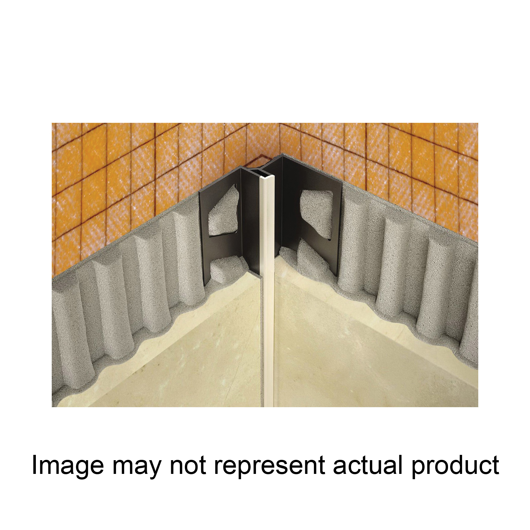 Joint Profile Tile Transition, Schluter Movement, 8Ft L, 5/16in H, Pvc, Classic Gray - 1