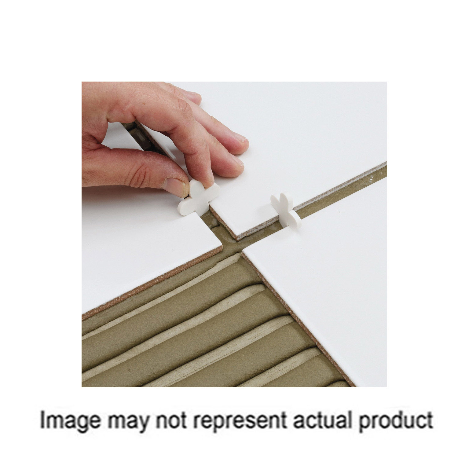 Roberts 10316Q Series Tile Spacer, 3/16 in L, Plastic, White